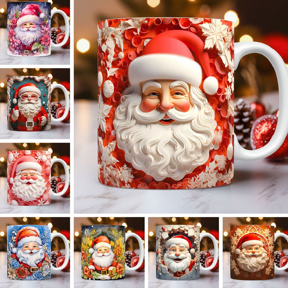 Creative 3D Christmas Ceramic Mug Unique Space Design Snowman Santa Coffee Cup Tea Milk Mug Christmas Gifts For Kids Adults Kitchen Gadgets Creative 3D Christmas Ceramic Mug Unique Space Design Snowman Santa Coffee Cup Tea Milk Mug Christmas Gifts For Kids Adults Kitchen Gadgets